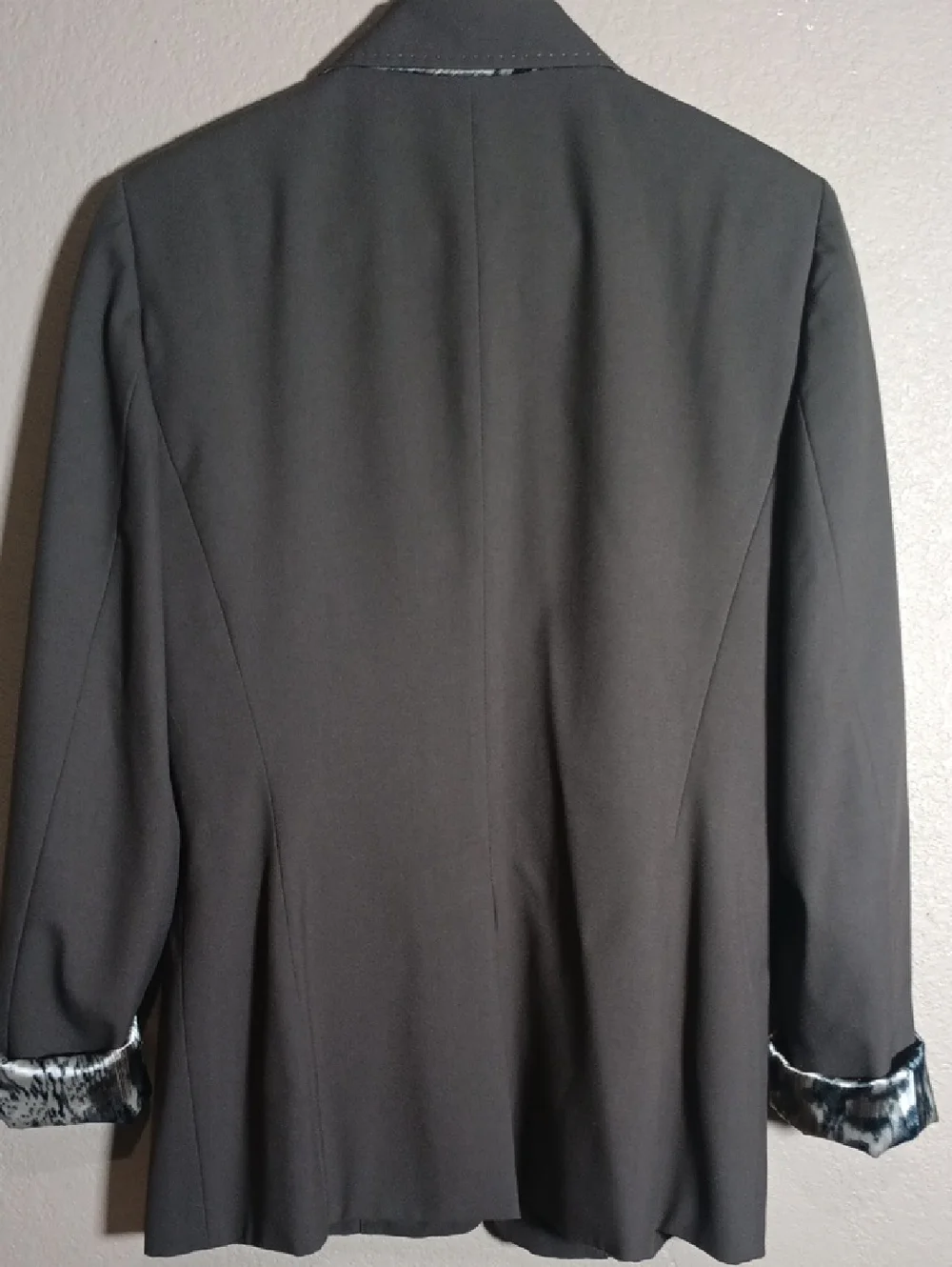 Womens Black Single-Button Blazer